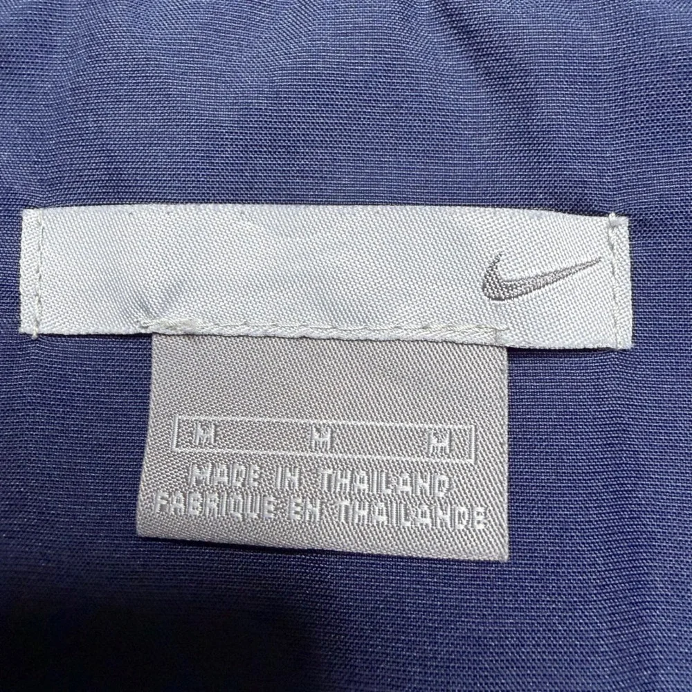 Nike Track Jacket Mens M Navy Blue Vintage 90s Windbreaker Full Zip Futura Logo